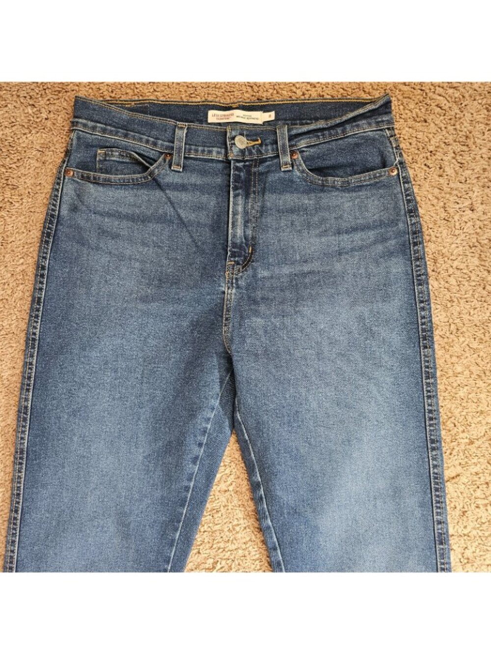Levis Signature Mid Rise Boyfriend Jeans Womens 8 31x25 Heritage Denim Stretch - Picture 2 of 10